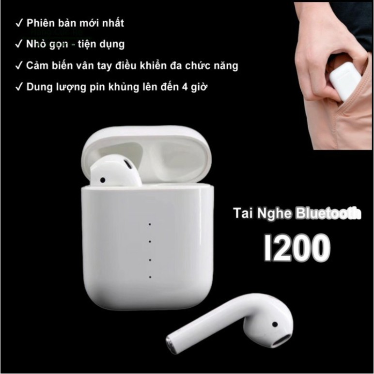 Tai Nghe Bluetooth, Tai Nghe Không Dây i200 Tai Nghe Airpod Bluetooth 2020