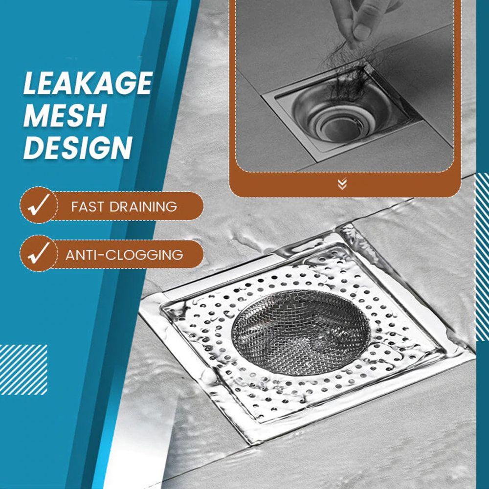 Nắp Lưới Cống Thoát Nước Sàn Nhà Tắm Bằng Thép Không Gỉ Chống Tắc Nghẽn