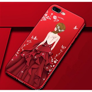 ỐP IPHONE CÔ GÁI - VIỀN ĐÍNH ĐÁ