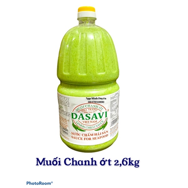 2,6kg - muối chanh ớt chấm hải sản - muối chanh ớt dasavi 2,6kg - nước chấm hải sản Nha Trang