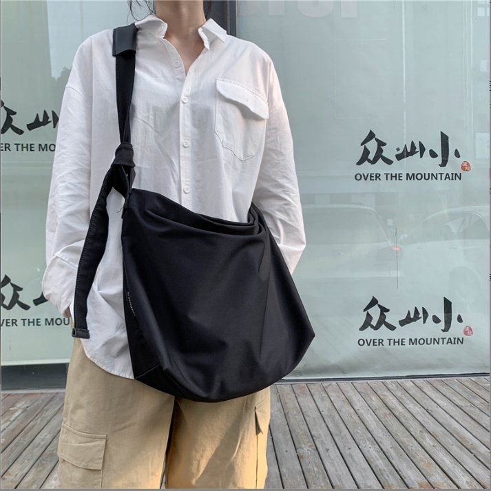 Túi đeo chéo nữ buộc dây vải canvas túi đeo vai đi học đi chơi phong cách hàn quốc