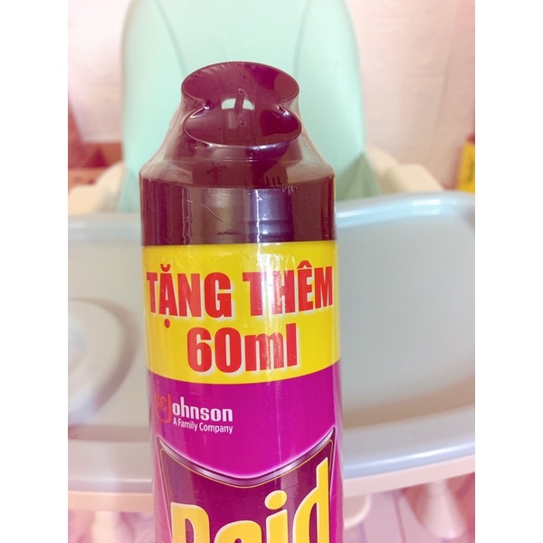 Bình xịt côn trùng Raid hương cam chanh 600+60ml