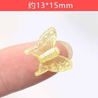 Sticker jibbitz hình cánh bướm trong suốt nhiều màu nhiều size gắn dép sục Crocs