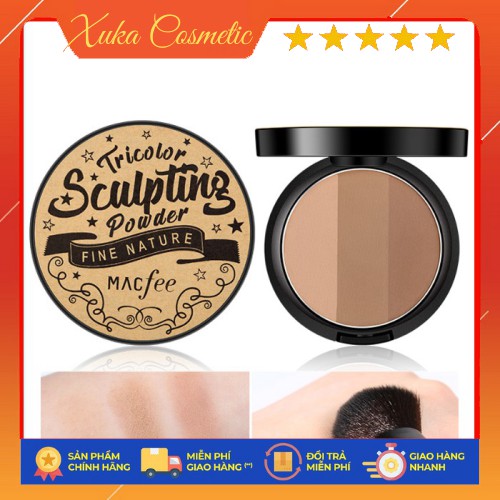 Phấn Tạo Khối Freeship Phấn Tạo Khối  3 Màu Macfee Tricolor Sculpting Powder MAC03, Hàng Chính Hãng Nội Địa Trung