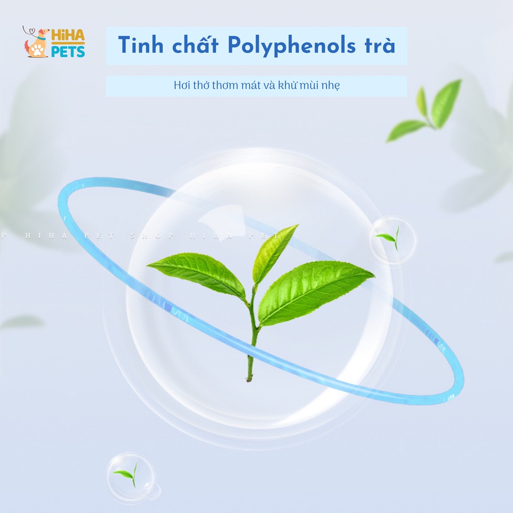 Khăn Lau Răng Cho Chó Mèo, Vệ Sinh Răng Miệng Cho Thú Cưng Chiết Xuất Trà Xanh Khử Mùi Sạch Răng Thơm Tho