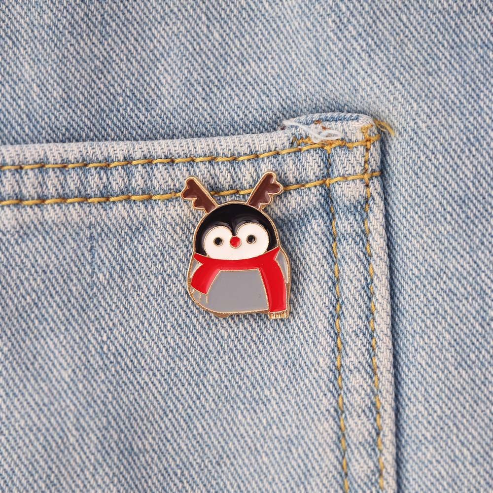 Ghim Cài Áo Bằng Hợp Kim Hình Chim Cánh Cụt Dễ Thương Dành Cho Nam Nữ