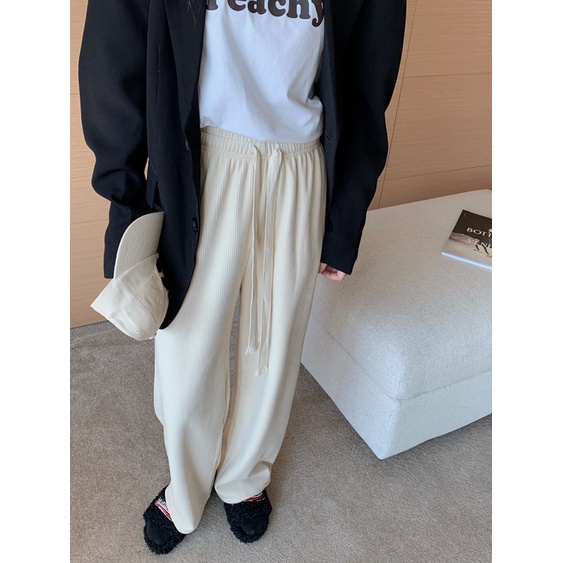 QADCOL Plus Quần Dài Ống Rộng Kiểu Dáng Đơn Giản Trẻ Trung Năng Động