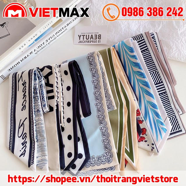 💎 Khăn Lụa Kích Thước 100x8 cm Đa Năng Thời Trang Phong Cách Hàn Quốc