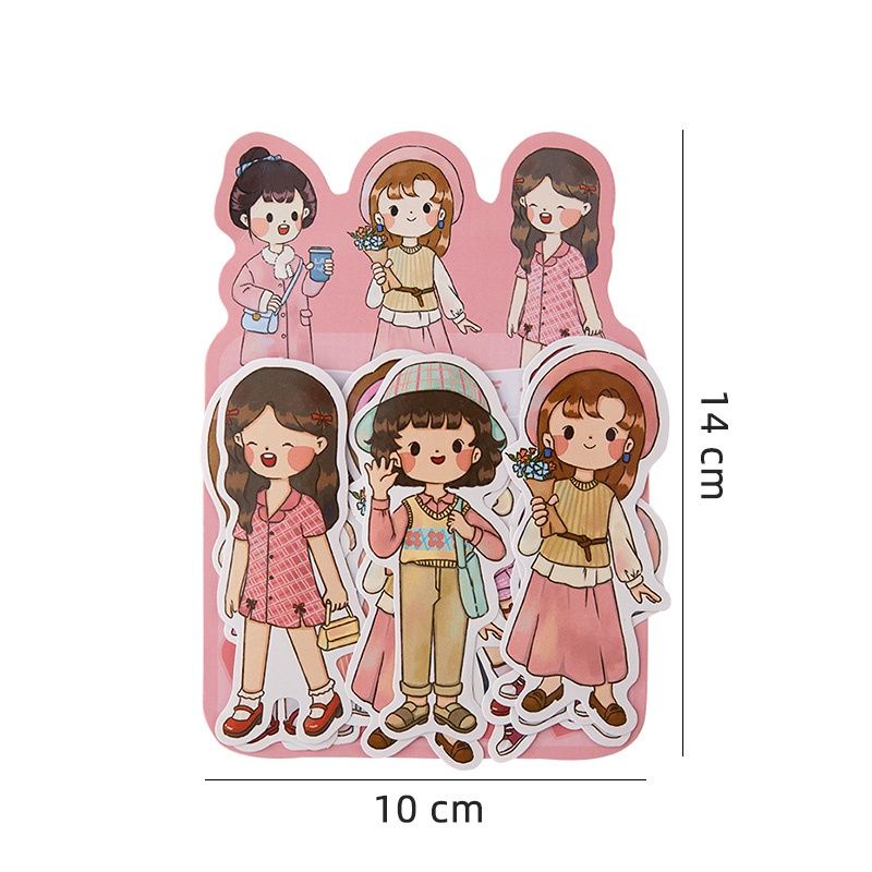 Set 20 sticker hình chàng trai cô gái/ boy girl dễ thương