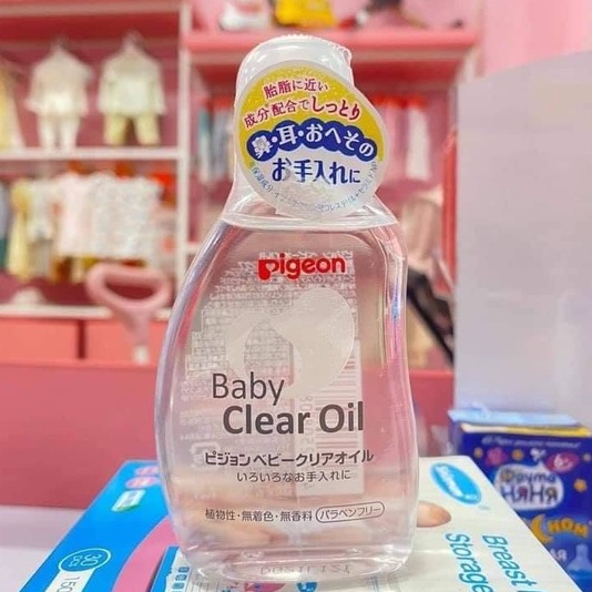 Dầu dưỡng da Pigeon Baby Clear Oil massage body em bé 80ml