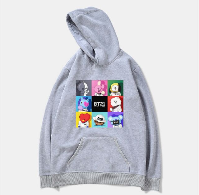 HOODIE IN HÌNH BẢY BÉ BT21