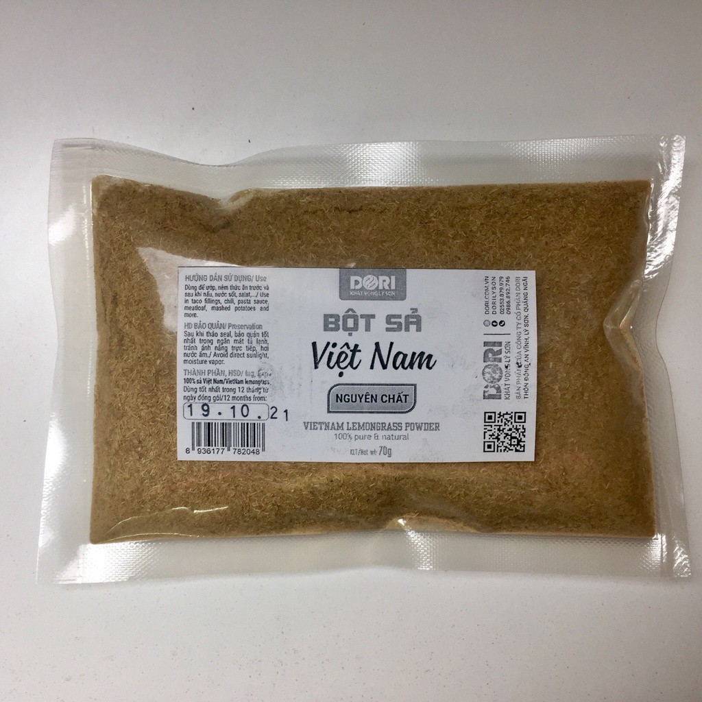 Bột sả nguyên chất - Dori Thơm - 70g - Gia vị Việt Nam - Bột gia vị