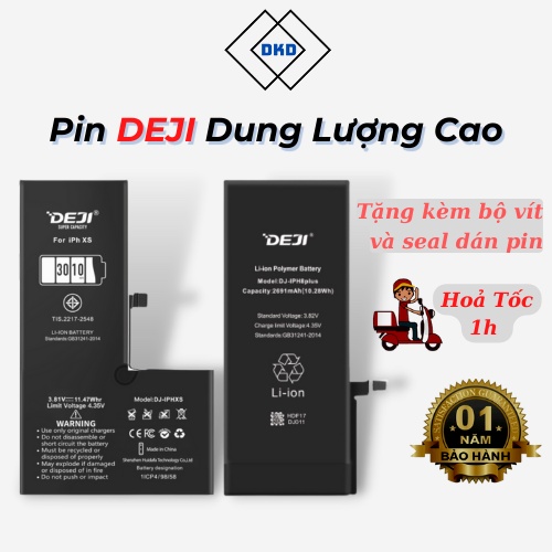 Pin Deji dung lượng cao cho ip 5s/6/6s/6plus/6splus/7/7plus/8/8plus/x/xs/xr/xsmax/11/11pro/11promax/12/12pro/12promax