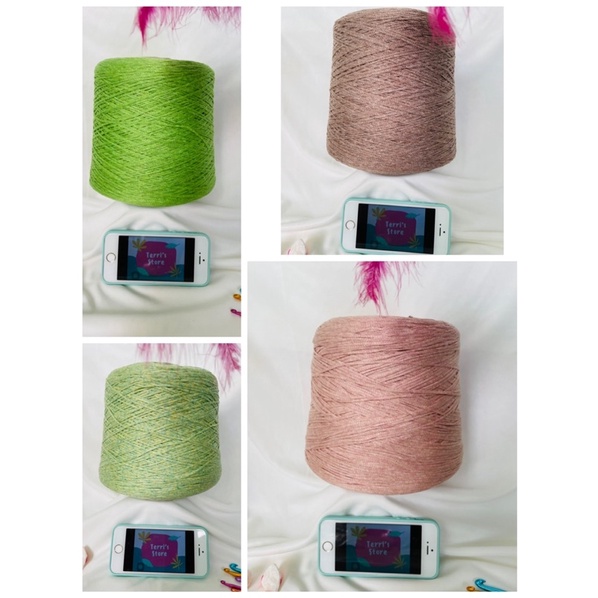 Yarn - Sợi Dệt Cotton Hàng Ý | Sợi mềm, dạng dep ngoài móc nón mũ túi thì có thể móc áo váy | Cuộn 250gram | Terri Store