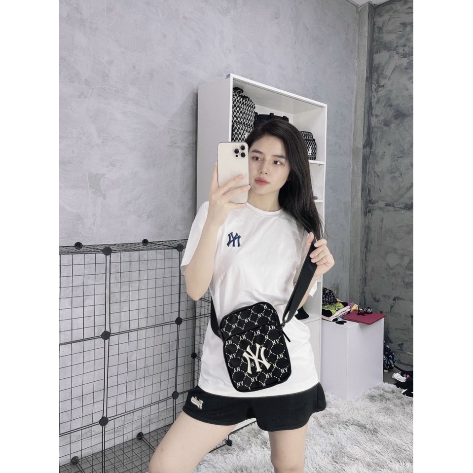 [SIÊU RẺ] Túi đeo chéo MLB NY nam nữ minibag monogram hàng dư