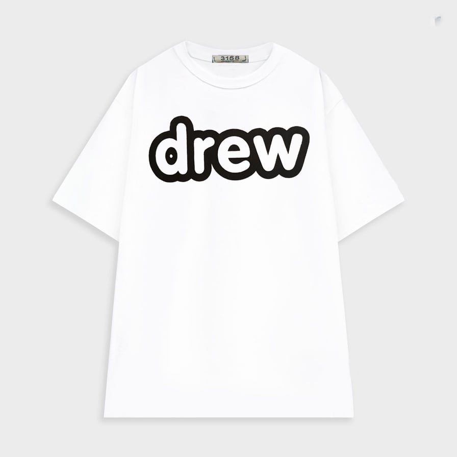 Áo thun tay lỡ chữ Drew House, áo phông 3158 form rộng unisex 100% cotton thông thoáng