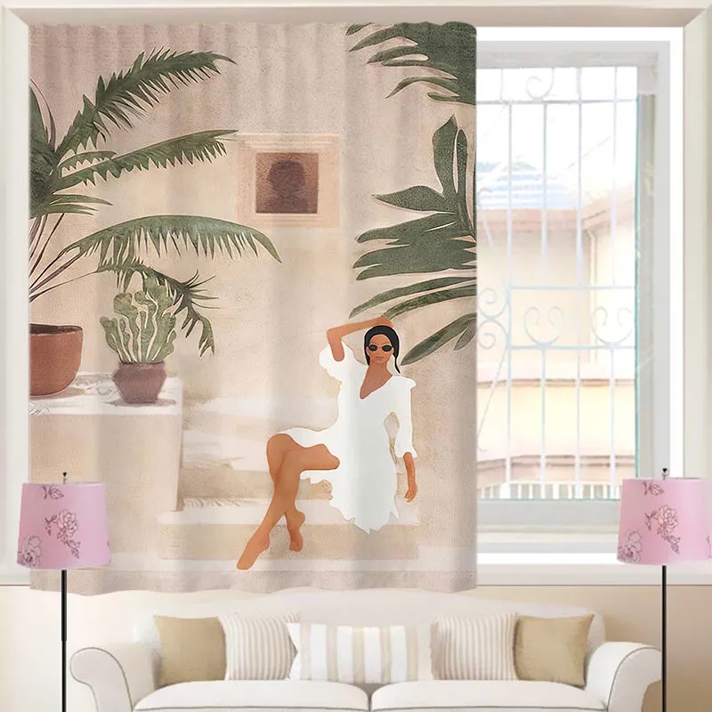 Rèm cửa sổ tự đính trang trí nội thất phòng ngủ