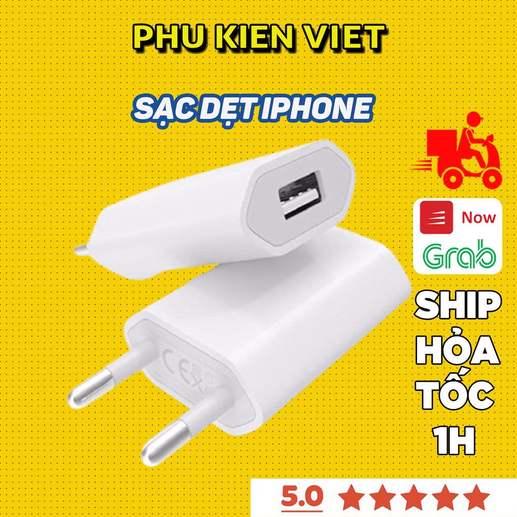 Cốc Sạc iPhone Chính Hãng Apple 5/5s/6/6plus/6s/6splus/7/7plus/8/8plus/x/xr/xs/11/12/pro/max/plus/promax - Phụ Kiện Việt