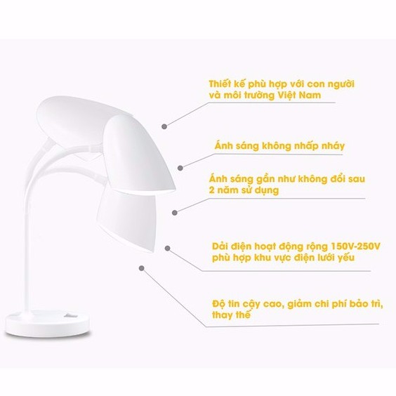 Đèn học, đèn ngủ, LED Rạng Đông 6W giá rẻ RL-38.LED - Hoàn trả 1tr VNĐ nếu phát hiện không đúng Rạng Đông