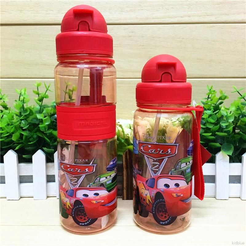 Bình nước nhựa xinh xắn có ống hút cho trẻ em