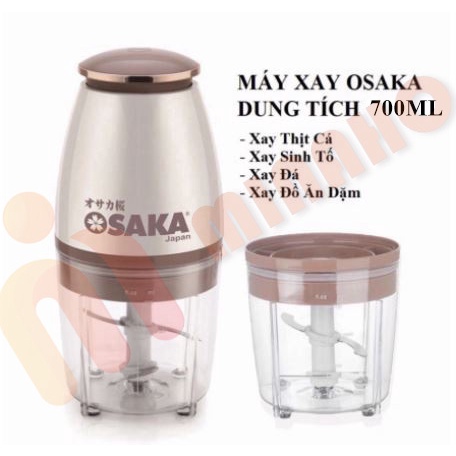 Máy Xay Đa Năng OSAKA - Máy Xay Sinh Tố, Xay Thịt, Xay Đá, Xay Đồ Ăn Dặm Nhật Bản Dung Tích 700 ML