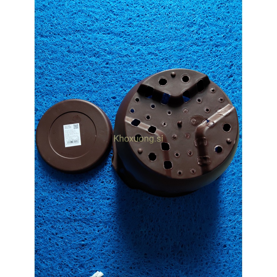 Combo 2-5 Bộ Chậu Nhựa Treo, Chậu Hoa Treo Có Đế Lót Chống Chảy Nước