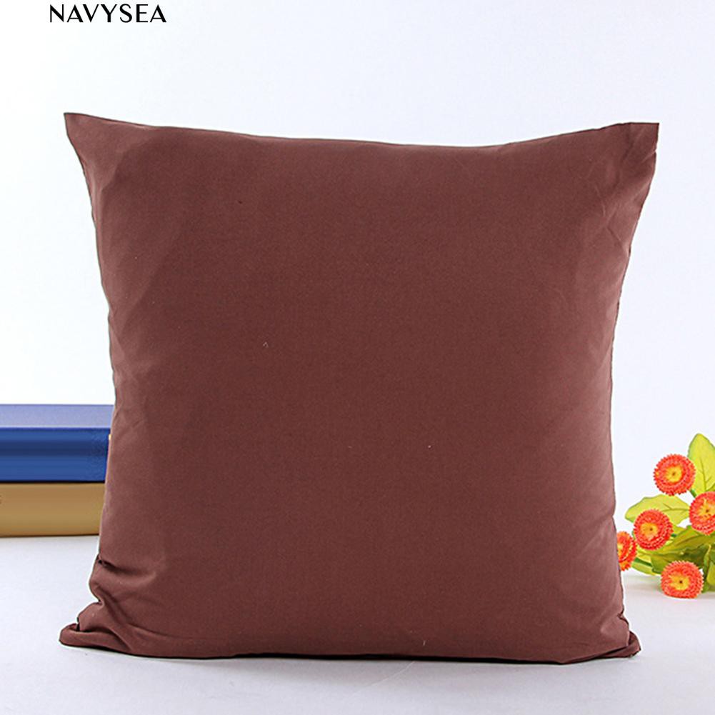 NAVYSEA Home Room Sofa Bed Decor Solid Color Throw Pillow Case Square Cushion Cover