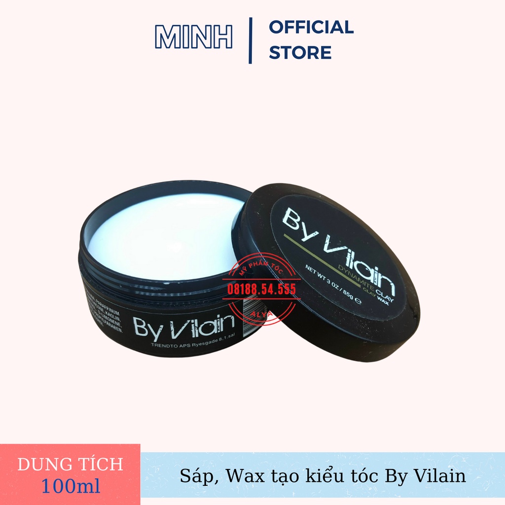 Sáp vuốt tóc By Vilain 100gr tạo kiểu giữ nếp cho tóc. HÀNG CHÍNH HÃNG