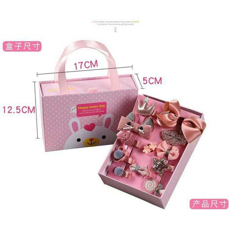 Sét 18 dây buộcc tóc co dãn thời trang cho bé gái