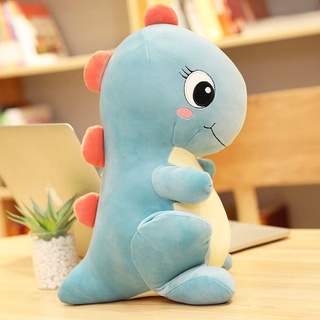 Thú Gấu nhồi Bông, gối ôm hình Khủng Long Ngồi Mini được làm bằng vải nhung mềm mịn an toàn cho da trẻ em