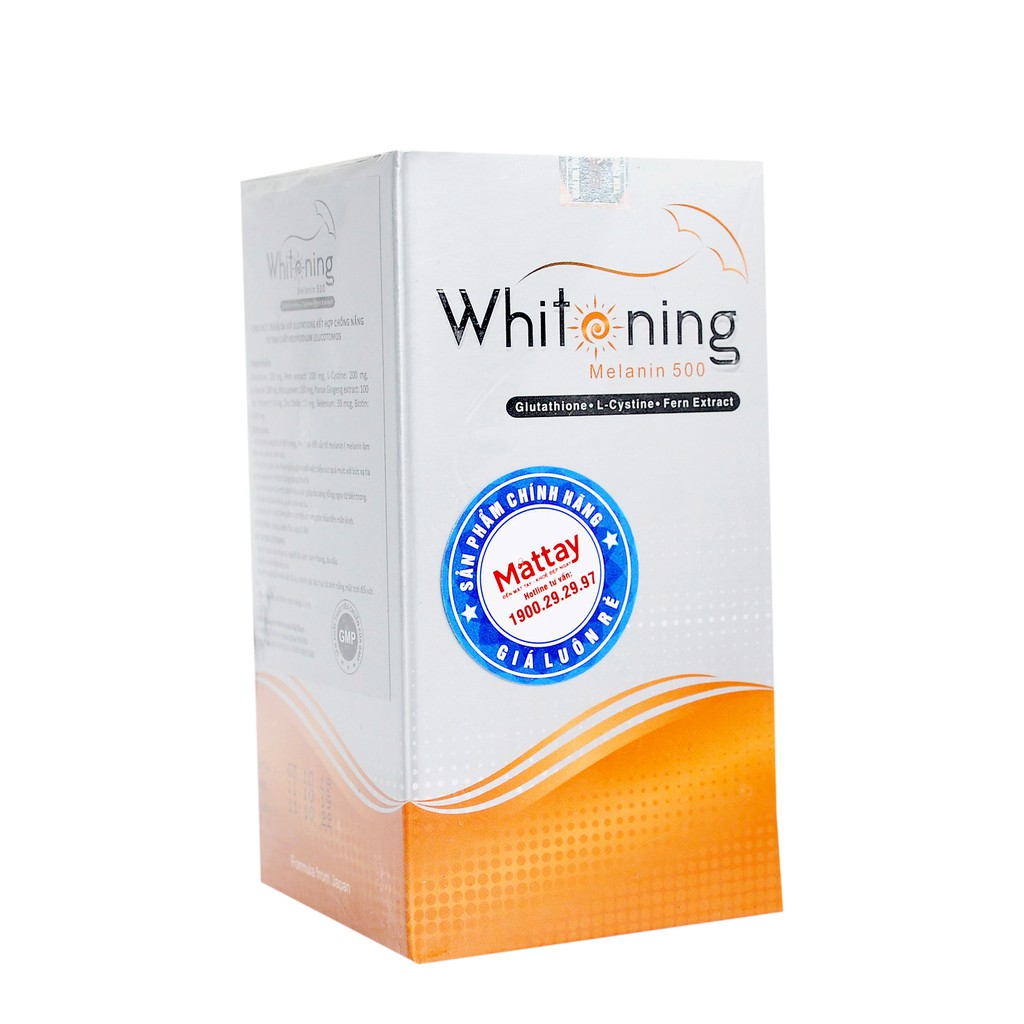 Whitening Melanin 500 Nhật Bản - Chai 60 Viên - Giúp Da Trắng Sáng, Mịn Màng | BigBuy360 - bigbuy360.vn