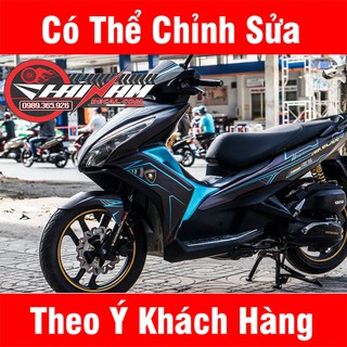 Tem Trùm Air Blade Đen CHỉ Xanh