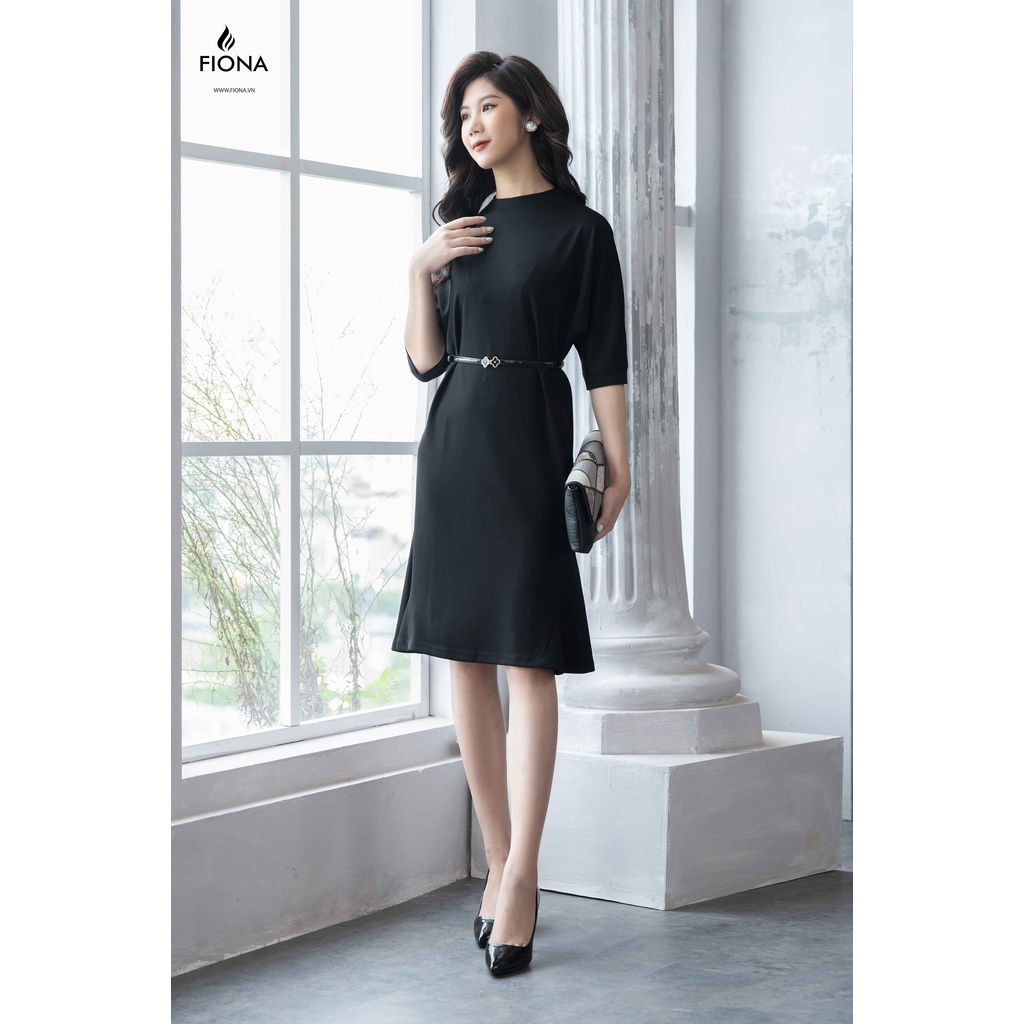 Đầm Cotton Nữ FIONA, Đầm Đuôi Cá Thiết Kế Kèm Đai Eo Mã F420862