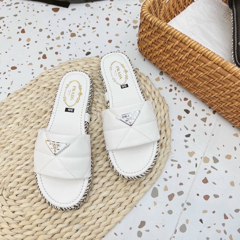 🆘HÀNG VỀ🆘Dép prada quai ngang đế cói hàng siêu xinh