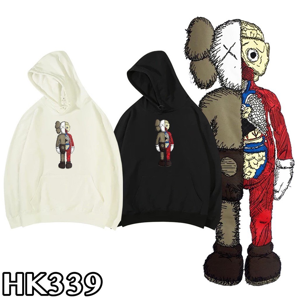 Áo Hoodie Nam Nữ Nỉ Bông Hình Kaws Unisex