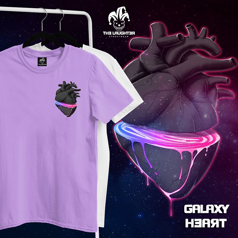 The Laughter - Áo Phông Unisex Galaxy Heart 100% Cotton