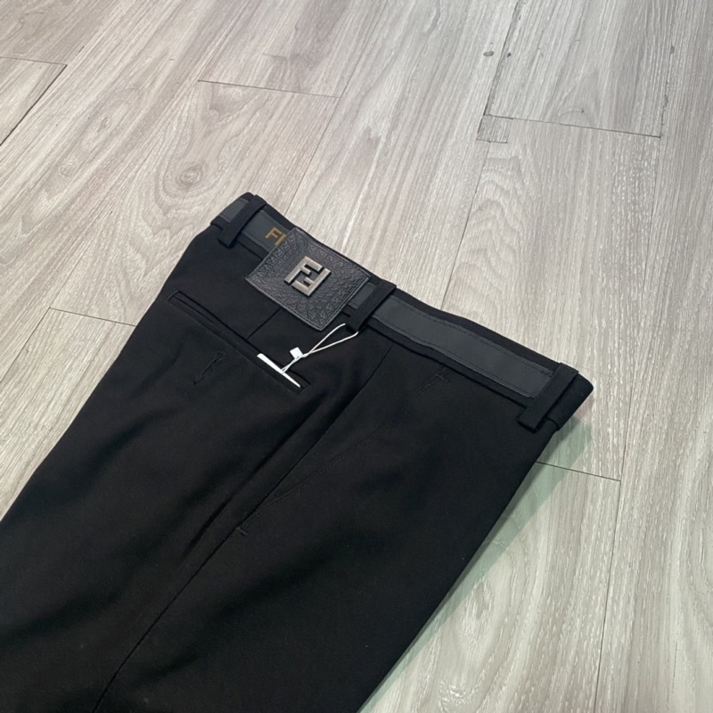 Quần âu nam phối chữ viền cạp 2372, quần vải nam Quảng Châu chất đẹp