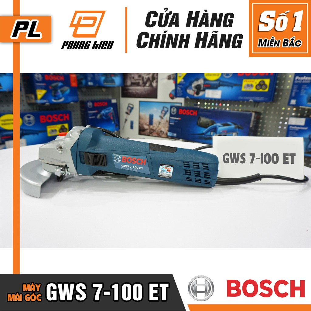 Máy Mài Góc Bosch GWS 7-100 ET (100MM-720W) - Có Điều Tốc - Hàng Chính Hãng