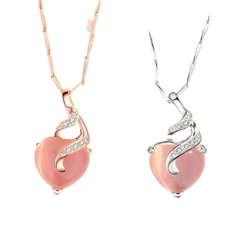 Vòng cổ Mặt Trái Tim Đính Đá Sang Trọng Cho Nữ