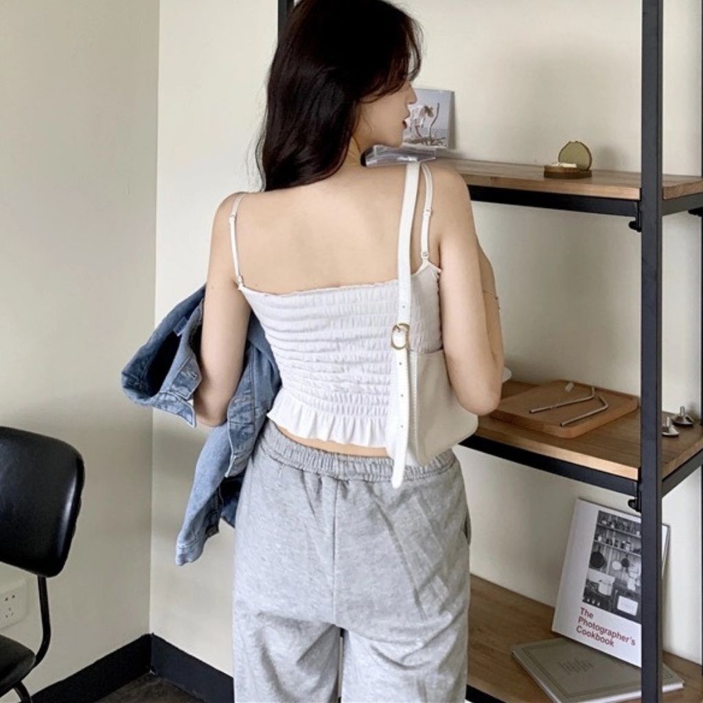 Áo bra nữ ren 2 dây đẹp, áo lót không gọng dáng dài phong cách coptop JOCOSI B6843