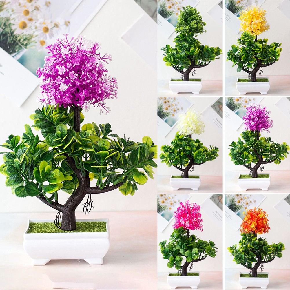 Chậu Cây Bonsai Giả Trang Trí Nhà Cửa