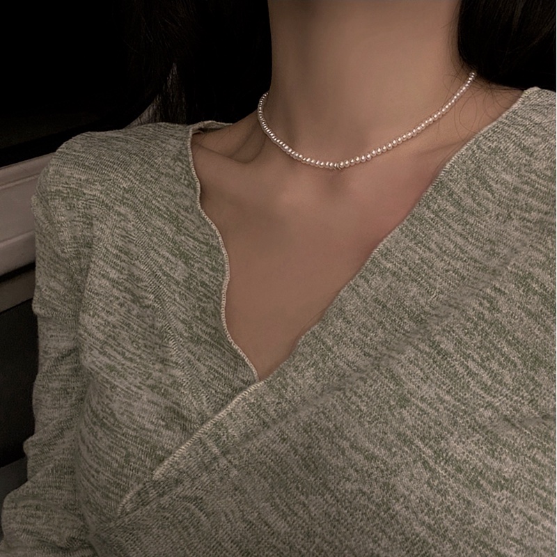 Vòng cổ choker We Flower mạ vàng 14k đính ngọc trai sang trọng cao cấp