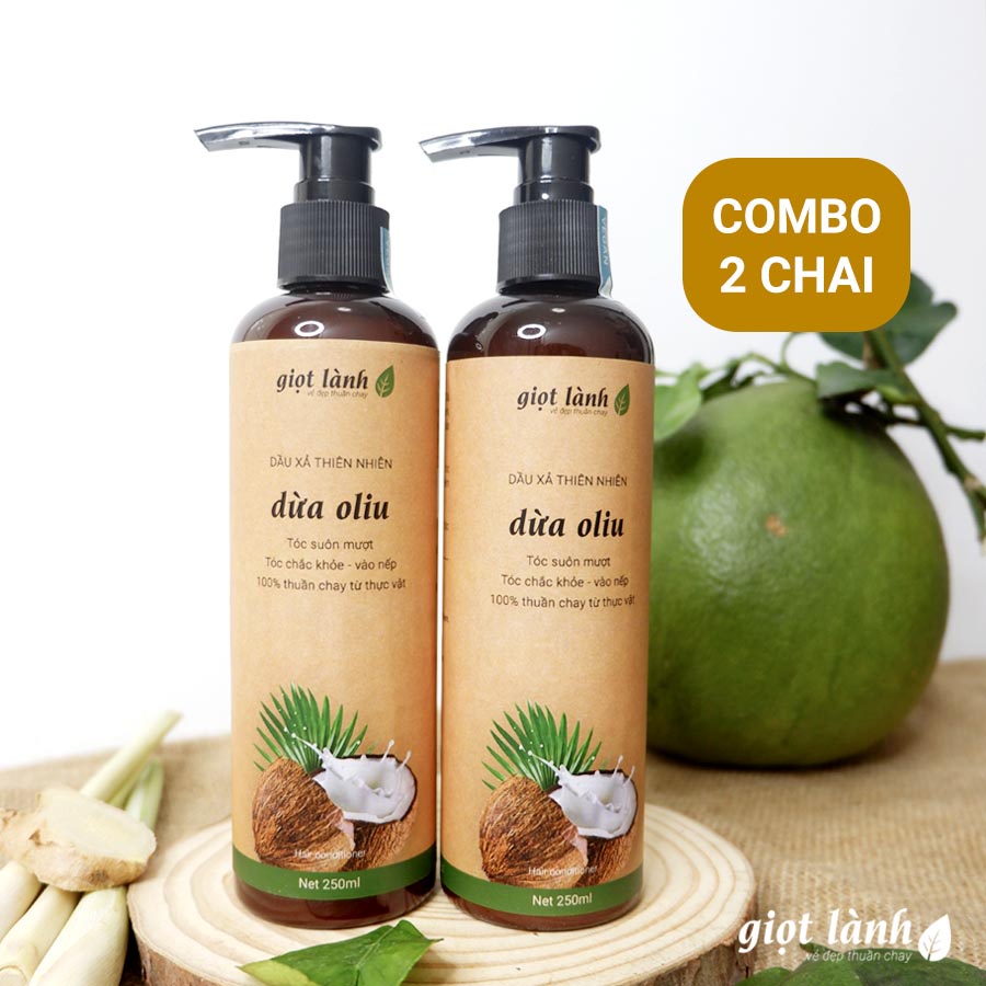 Dầu xả thảo dược Dừa Oliu - hết xơ rối, mềm mượt tóc 250gram