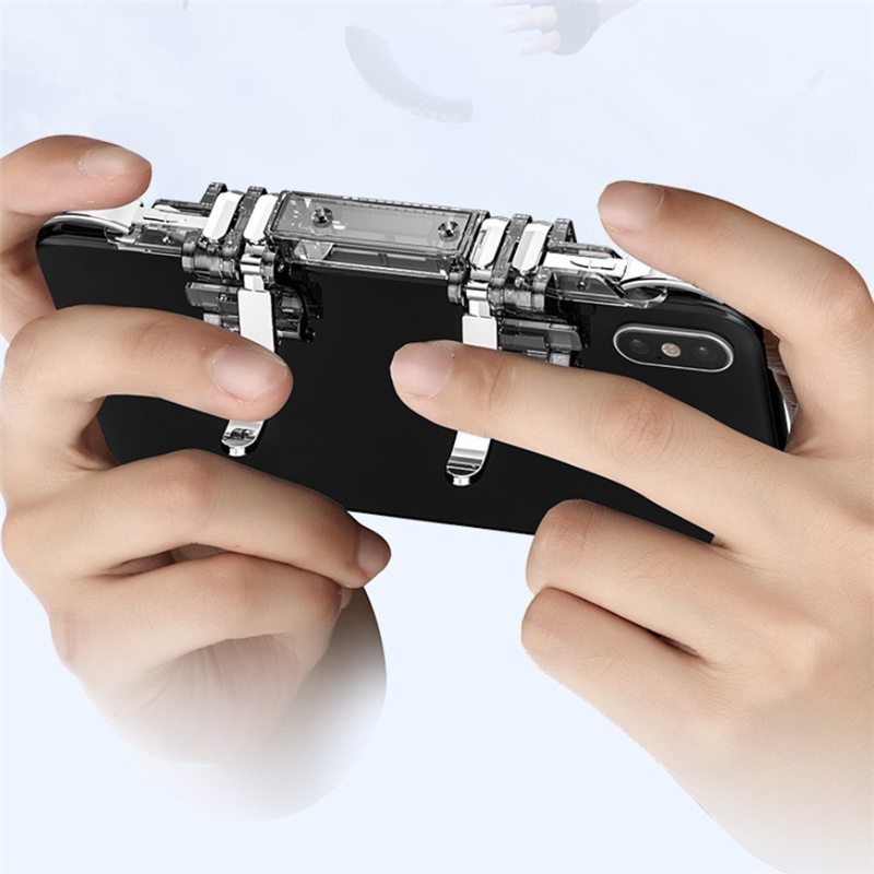 [extremewellknownsuper]Mobile Trigger Gamepad Controller Touch Button Shooter Grip Trigger Aim Joystick