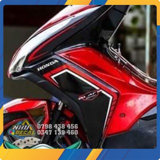 Tem Rời xe Air Blade Chỉ cam đen/ đỏ đen