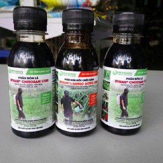 DUNG DỊCH PHÂN BÓN LÁ RYNAN CHITOSAN L100 chai 120ml, ngăn ngừa sâu bệnh, kháng nấm bệnh cho cây trồng