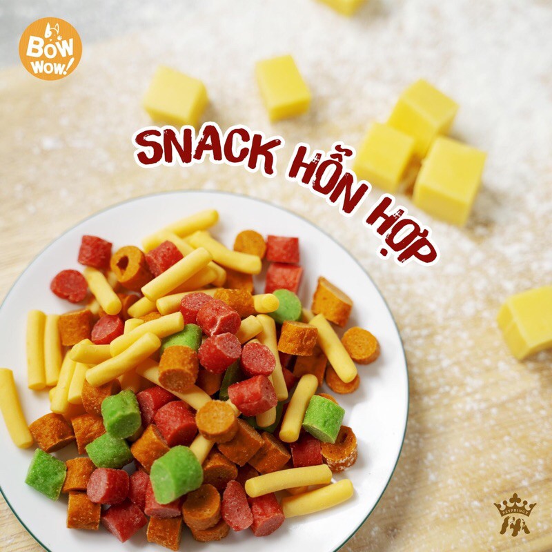 Bánh thưởng cho chó Snack hỗn hợp Mixed Snack Bowwow Hàn Quốc