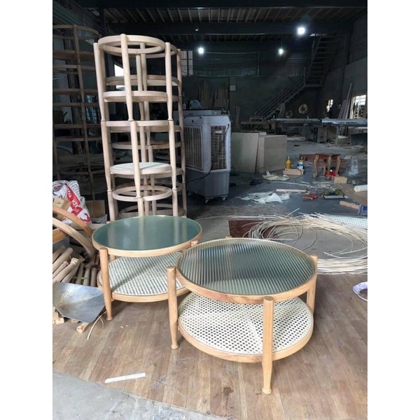 Bàn sofa decor cao cấp gỗ sồi