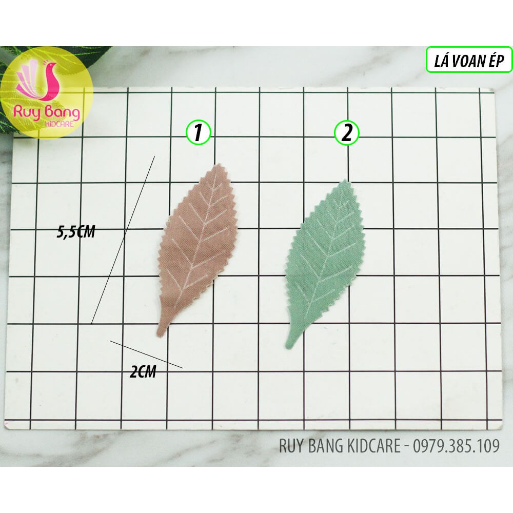 Lá voan ép 2 mặt kích thước 5,5cm*2cm