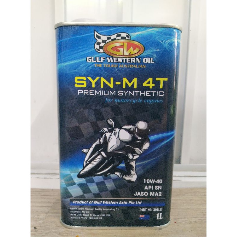 Nhớt xe máy cao cấp Gulf Western Oil SYN-M 4T Premium 10W40 1L